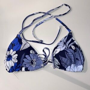 aerie blue triangle bikini top